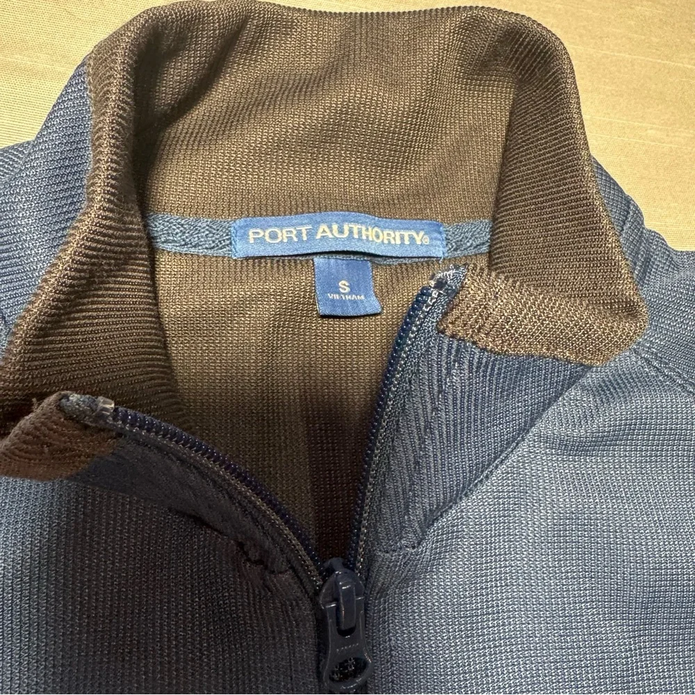 Port Authority Blue 1/4 Zip Pullover Size Small‎ Lightweight Sweater